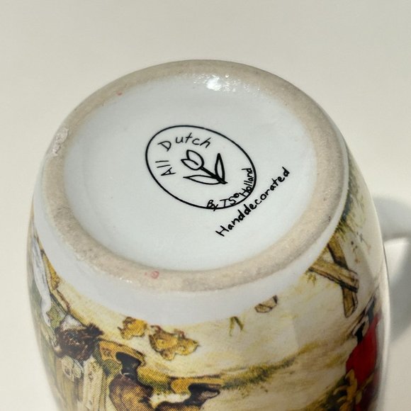 Set 2 Tall Holland Cup Mug Children Windmill Tulips 4.5" All Dutch by TS Holland - Picture 9 of 16